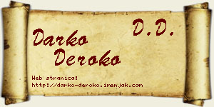 Darko Deroko vizit kartica